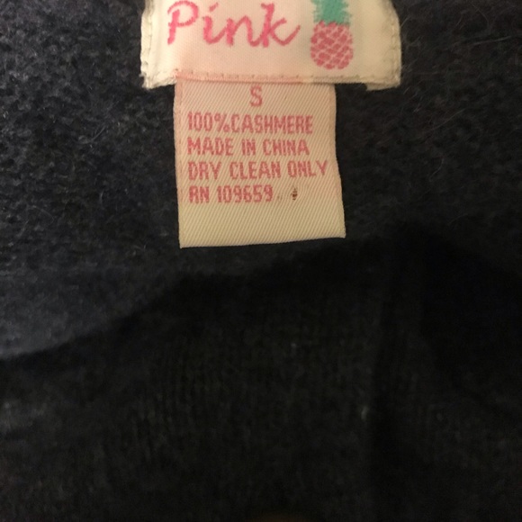 Navy Blue Cashmere Sweater - Picture 3 of 3